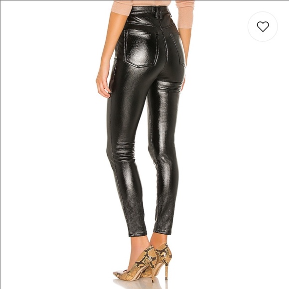 Free People Phoenix Coated Skinny Jean in Liquid Black (31) - Picture 3 of 9